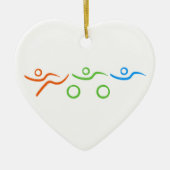 Het koele en unieke ontwerp van Triathlon Keramisch Ornament (Voorkant)