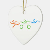 Het koele en unieke ontwerp van Triathlon Keramisch Ornament (Links)