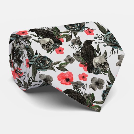het koele gothische kraaiengevlekte patroon stropdas (Opgerold)