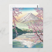 Het koele Oosterse Japanse Art. van de Boom van de Briefkaart (Voorkant / Achterkant)