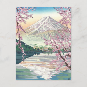 Het koele Oosterse Japanse Art. van de Boom van de Briefkaart