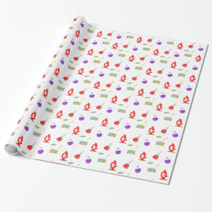 Het koele Patroon van de Wetenschap Cadeaupapier