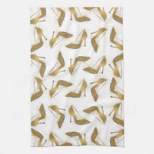 Het koele trendy fauxgoud schittert hoge theedoek