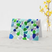 Het koele Wenskaart van het Glas van het Zee van Kaart (Gele Bloem)