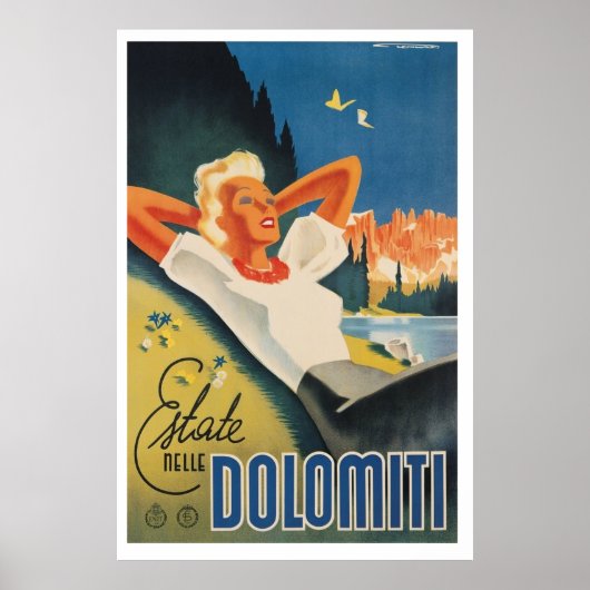 Het koelen in Dolomites Alps Poster (Voorkant)