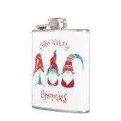 Het koelen met mijn Gnomies Modern Funny Cute Holi Heupfles (Links)