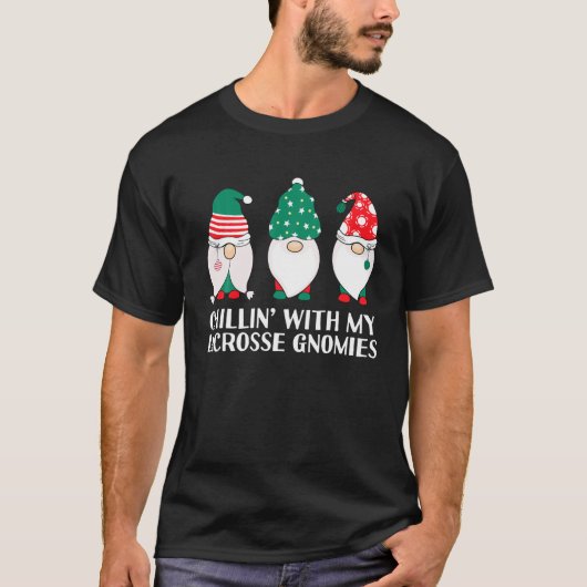 Het koelen met mijn Lacrosse Gnomies Funny Gnome P T-shirt (Voorkant)