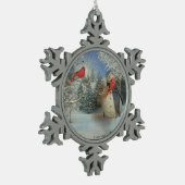 Het koelen met vrienden tin sneeuwvlok ornament (Links)