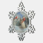 Het koelen met vrienden tin sneeuwvlok ornament (Rechts)