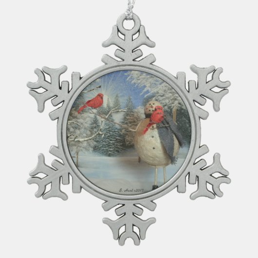 Het koelen met vrienden tin sneeuwvlok ornament (Voorkant)