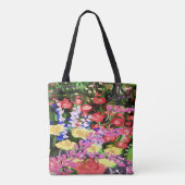 Het koelen Multicolour Schilderen Briljante Bloeme Tote Bag (Achterkant)
