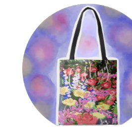 Het koelen Multicolour Schilderen Briljante Bloeme Tote Bag