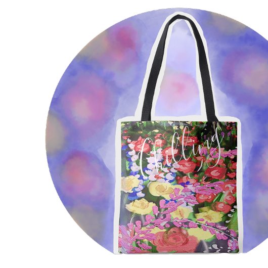 Het koelen Multicolour Schilderen Briljante Bloeme Tote Bag
