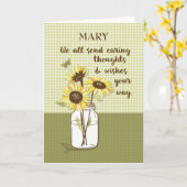 Het koesteren van gedachten van ons allemaal met z kaart (Gele Bloem)