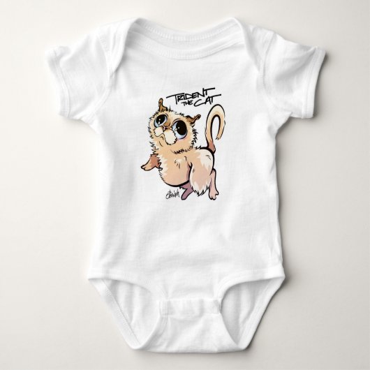 Het koffertje Cat Unisex Baby Jumpsuit Romper (Voorkant)