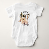Het koffertje Cat Unisex Baby Jumpsuit Romper (Achterkant)