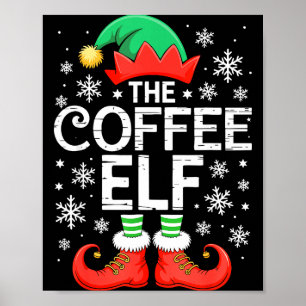 Het koffie-elf shirt voor mannen en vrouwen, famil poster