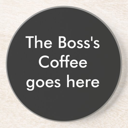 Het koffie-Onderzetter van de baas Zandsteen Onderzetter (Voorkant)