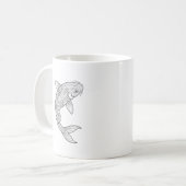Het Koi-blad Koffiemok (Voorkant links)