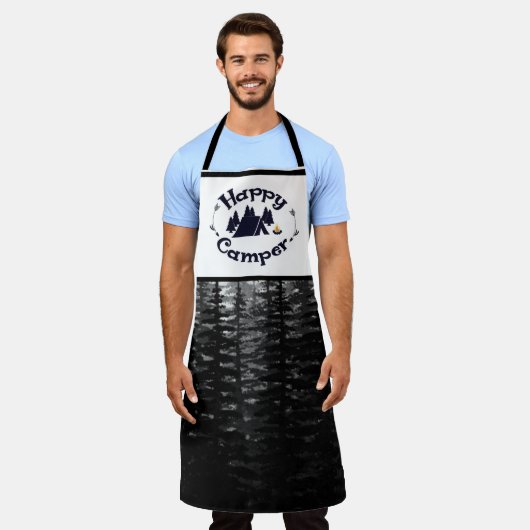 Het koken Apron Happy Camper Schort (Gedragen)