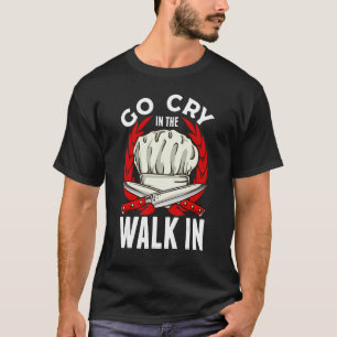 Het koken gaat in de loop van de kookpan rijden t-shirt