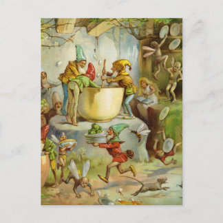 Het koken in de Keuken van de Gnoom Briefkaart