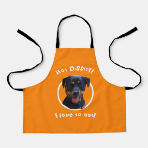 Het koken met onze Rottweiler personaliseert Schor Schort