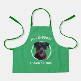 Het koken met onze Rottweiler personaliseert Schor Schort