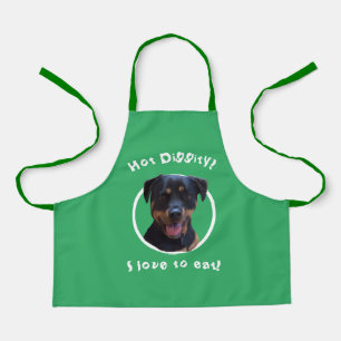 Het koken met onze Rottweiler personaliseert Schor Schort