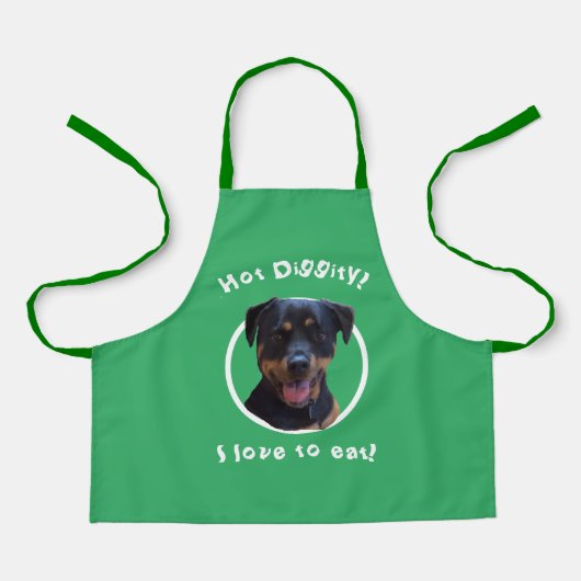 Het koken met onze Rottweiler personaliseert Schor Schort (Voorkant)