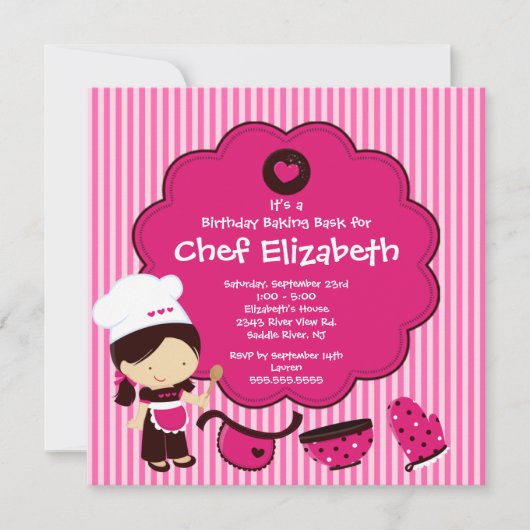 Het koken nodigt de uitnodigingen van de Partij va (Voorkant)