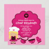 Het koken nodigt de uitnodigingen van de Partij va (Voorkant / Achterkant)