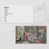 Het koken van de cocons om de chrysaliden te verni visitekaartje (Voorkant / Achterkant)