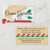 Het koken van een vegetarische groente-lasagnevoed visitekaartje (Voorkant / Achterkant)