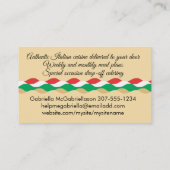 Het koken van een vegetarische groente-lasagnevoed visitekaartje (Achterkant)