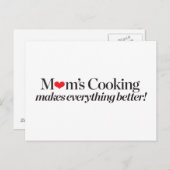 Het Koken van het mamma maakt beter alles Briefkaart (Voorkant / Achterkant)