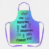Het koken woorden Kleurrijk Schort (Voorkant)