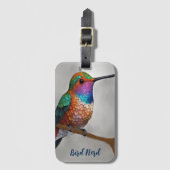 Het kolibrie schilderij van Allen Bagagelabel (Voorkant (verticaal))