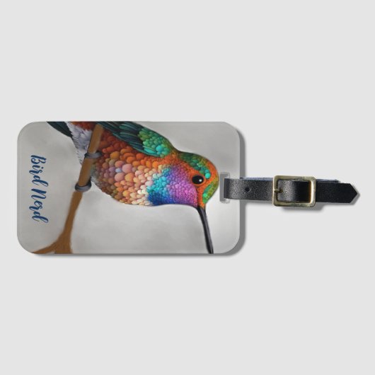 Het kolibrie schilderij van Allen Bagagelabel (Voorkant (horizontaal))