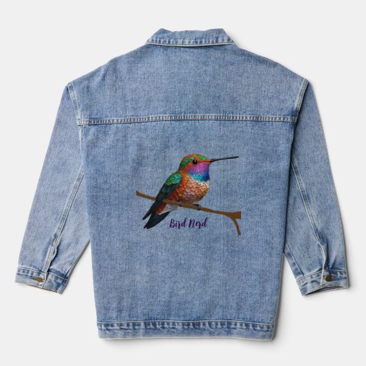 Het kolibrie schilderij van Allen Denim Jacket (Achterkant)