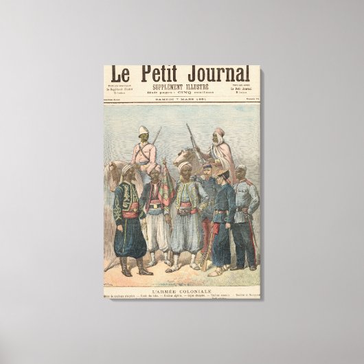 Het koloniale leger canvas afdruk (Voorkant)