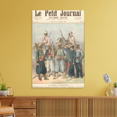 Het koloniale leger canvas afdruk (Insitu (Woonkamer))