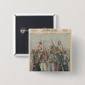 Het koloniale leger vierkante button 5,1 cm (Voorkant /achterkant)