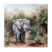 Het komen door olifantentegel tegeltje (Voorkant)