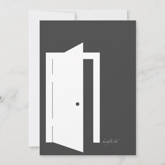 Het komen uit de kast uitnodiging (Achterkant)