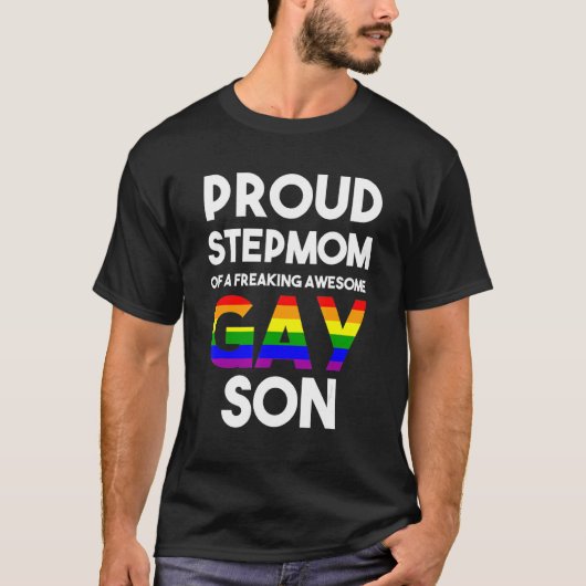 Het komen uit Gay Pride Stuff Proud Ally Proud Ste T-shirt (Voorkant)