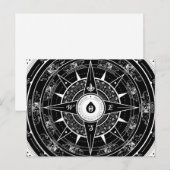 Het kompas nam - (Zwart) Briefkaart toe (Voorkant / Achterkant)