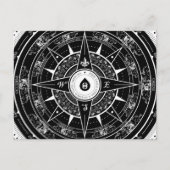 Het kompas nam - (Zwart) Briefkaart toe (Voorkant)