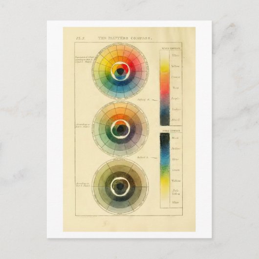 "Het Kompas van de schilder" Kleur Wiel  Briefkaart (Voorkant)