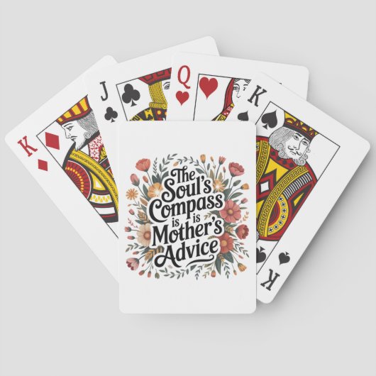 Het Kompas van de Ziel is Moeders Advies Pokerkaarten (Achterkant)